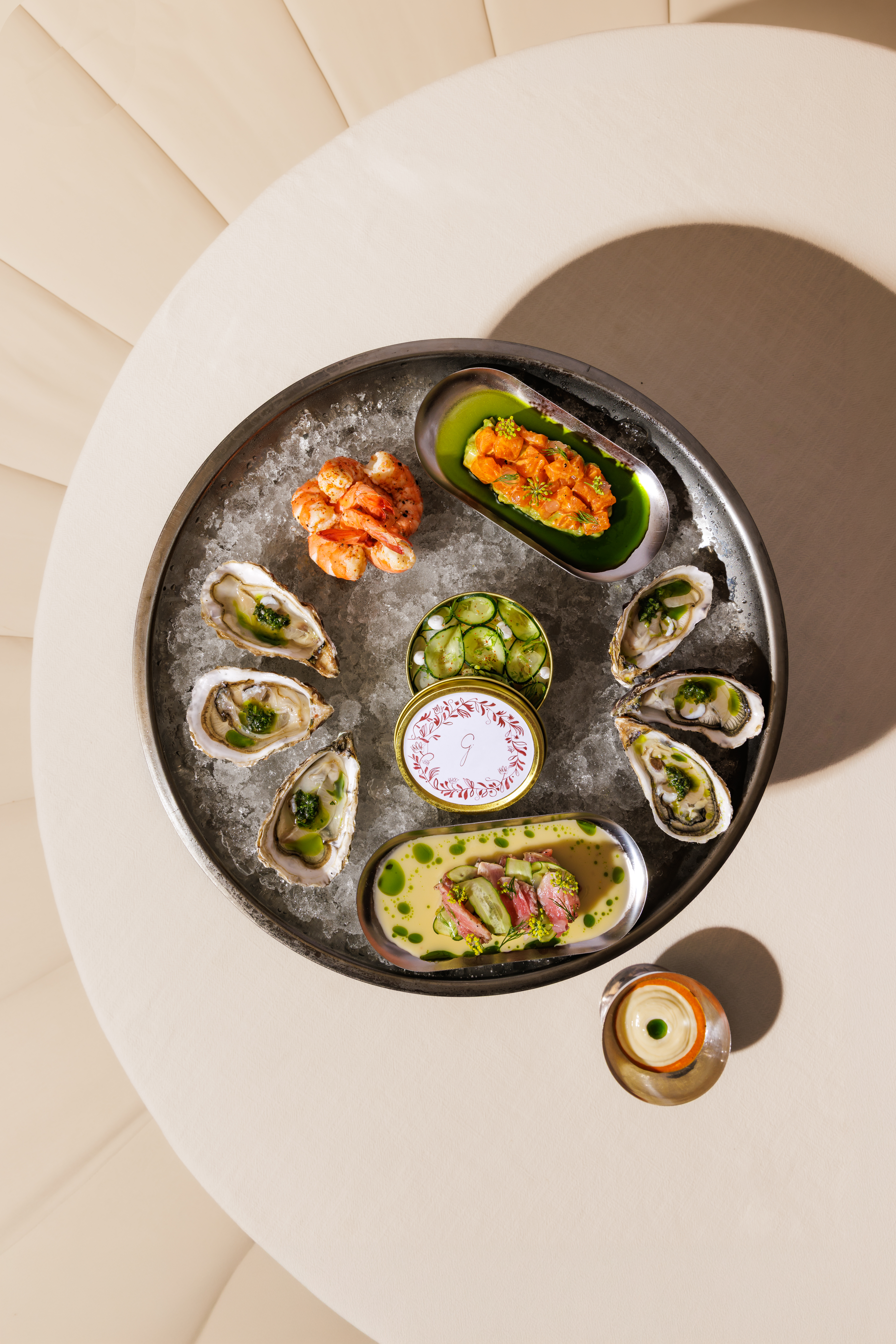 Dysters | Prawns | Scallop Crudo Salmon Tartare | Tuna Tartare