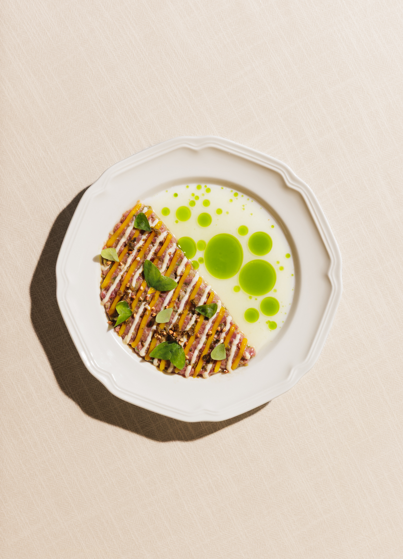 Wagyu Beef Tartare, Egg Yolk Confit, Pommes Paille